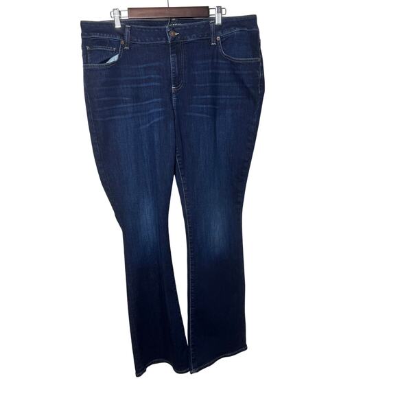 Lucky Brand Ginger Boot Jeans 18W Dark Wash Stretch Denim Mid Rise Bootcut - Picture 1 of 14